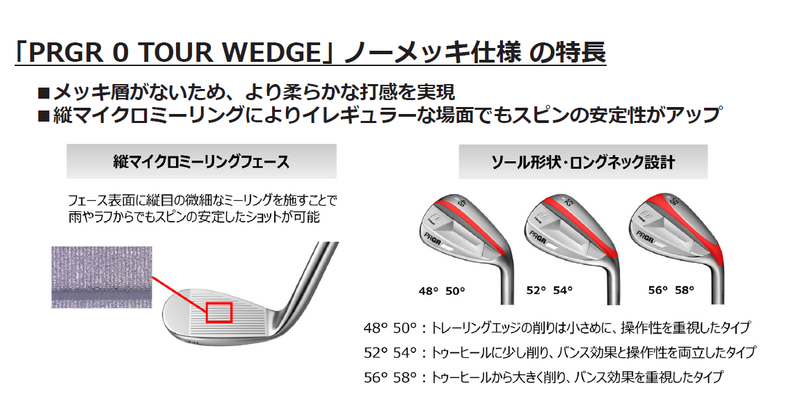 カスタム 23モデル プロギア 0 TOUR ウェッジ　2本セットMC125 WEDGE カラー シルバー SOLID/MILD 特注 PRGR オーダーカスタム品 一部注文生産品 プロギア 0 ツアー ウェッジ 23 PRGR 0