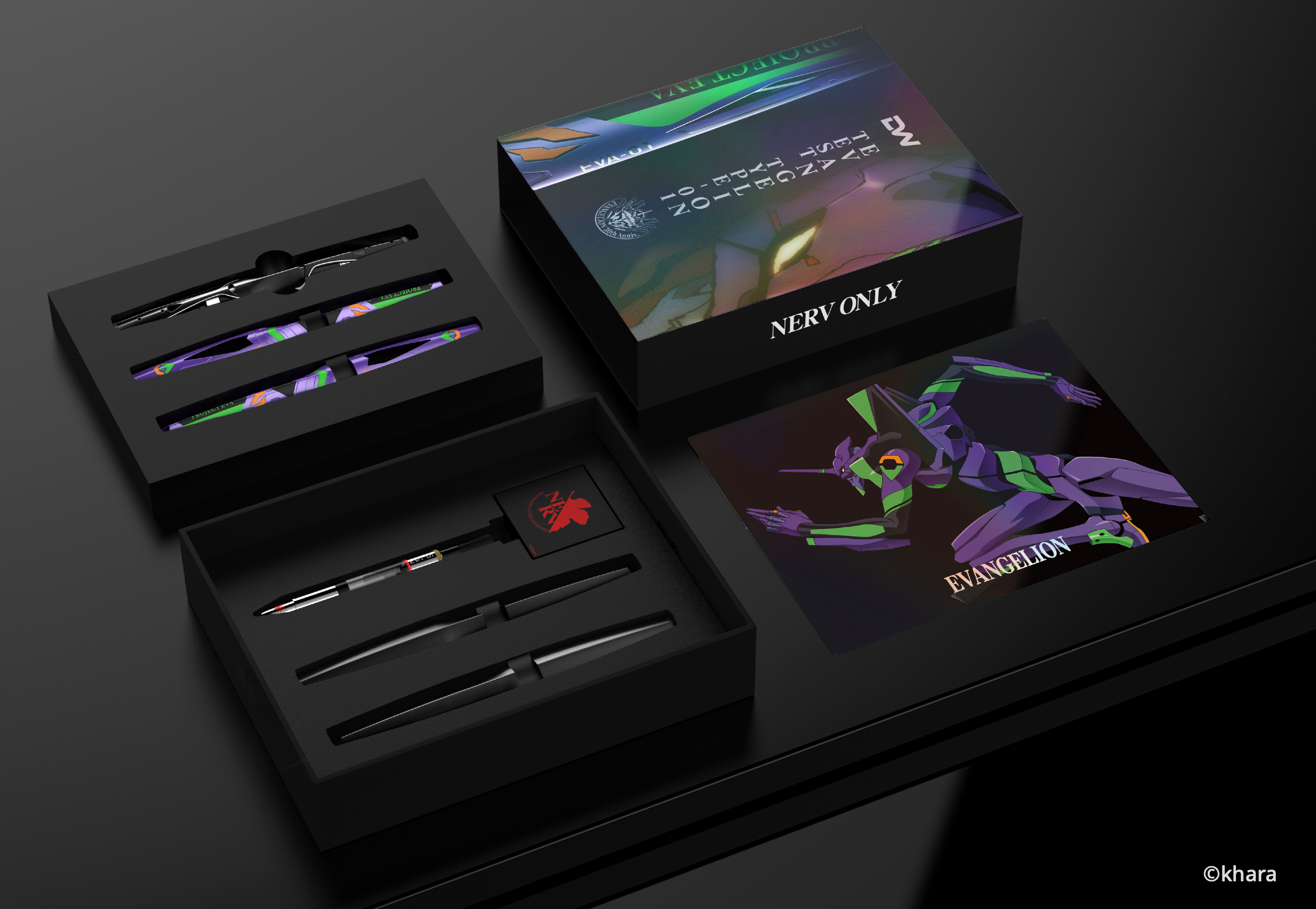 エヴァンゲリオン30周年記念Gravity.Mobius】初号機万年筆＆ボールペン