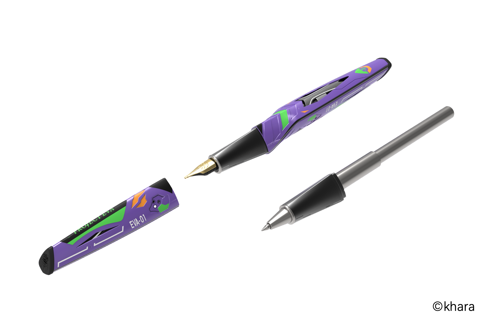 エヴァンゲリオン30周年記念Gravity.Mobius】初号機万年筆＆ボールペン