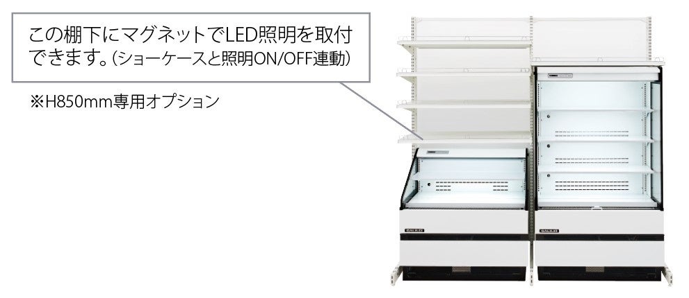 ゴンドラ什器棚下用薄型LED照明