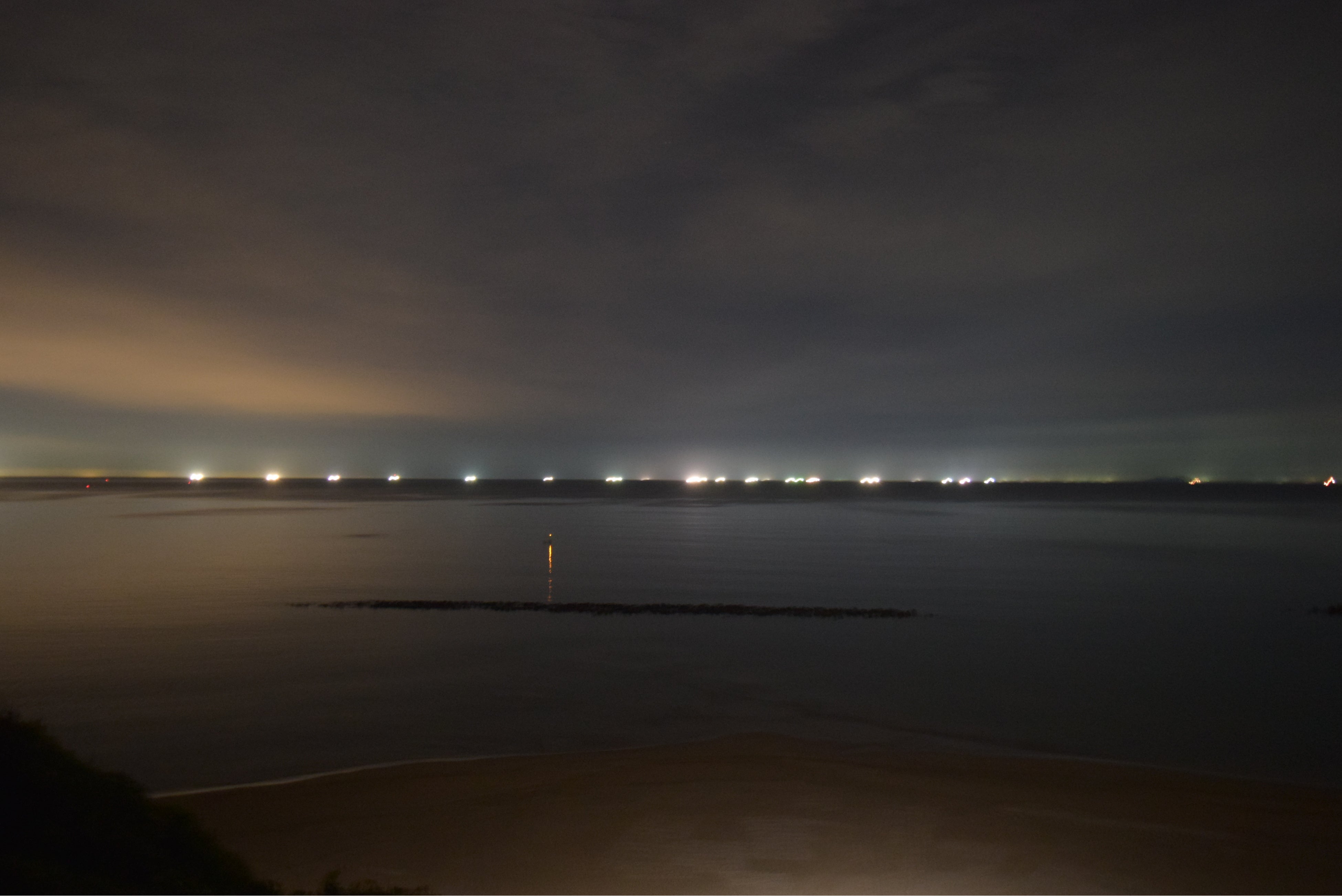 清石浜からの漁火