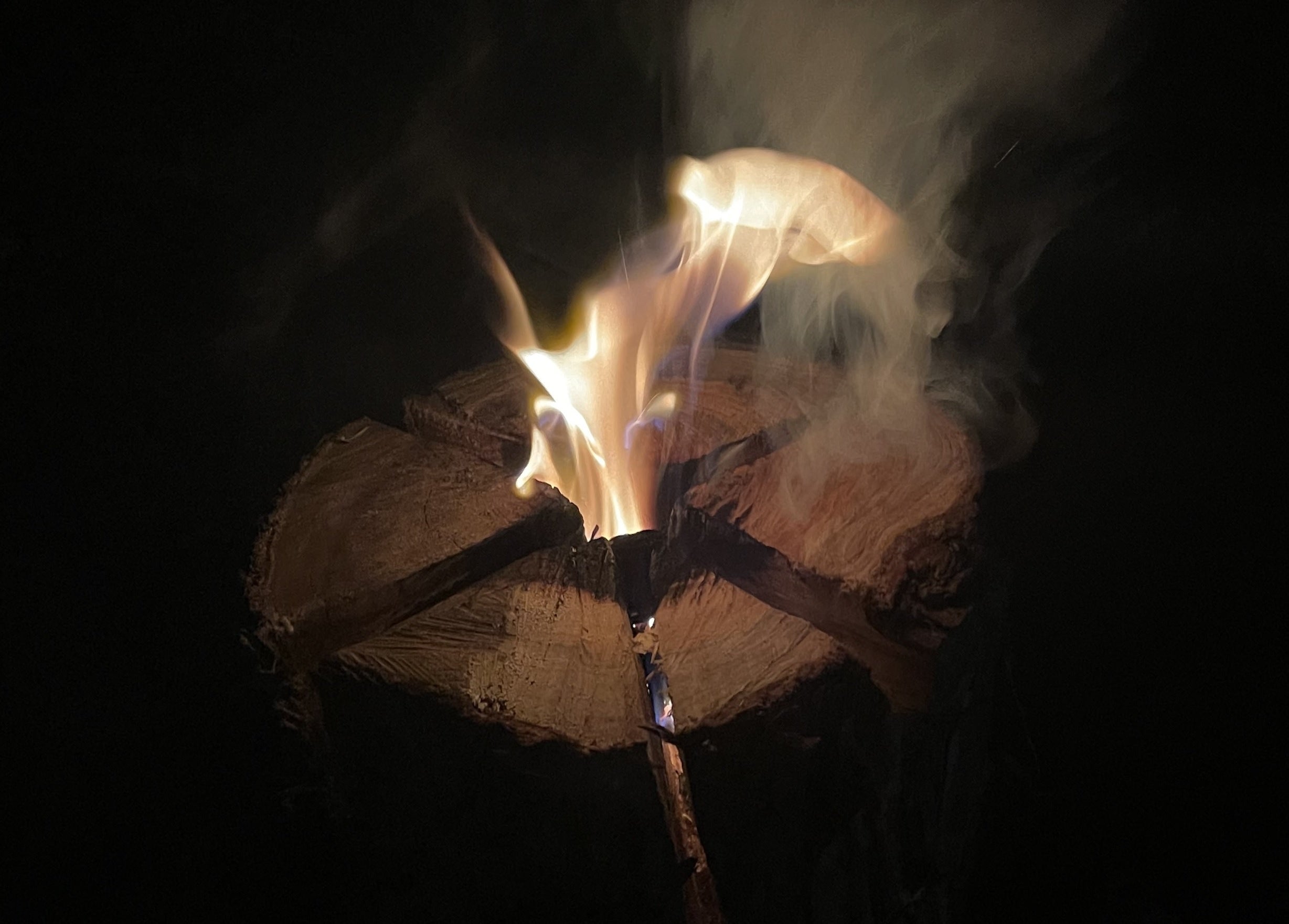 スウェーデントーチを囲んで、楽しい団欒の時間を