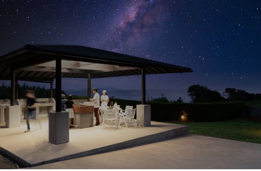 BBQテラスで星空や漁火を眺めて