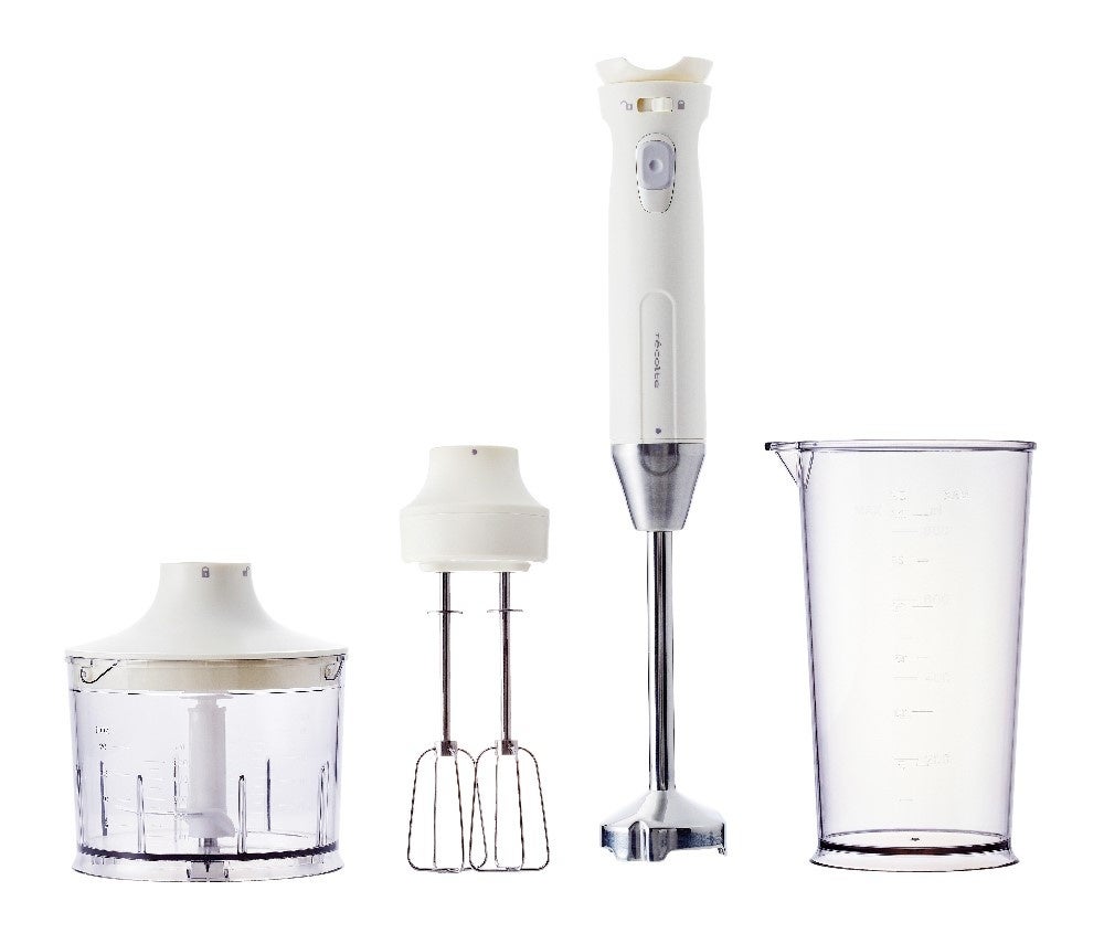 左からチョッパー、ダブルビーター、ブレンダー。スリムカップ