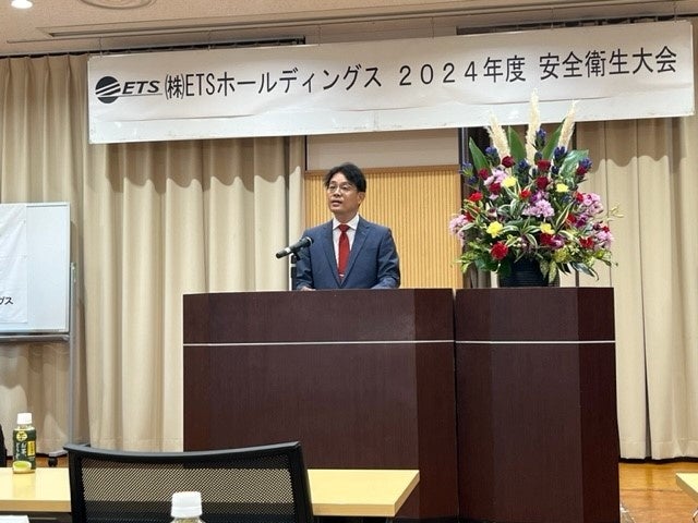 当社代表取締役 加藤慎章の挨拶の様子