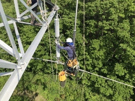 ラインマンの作業の様子