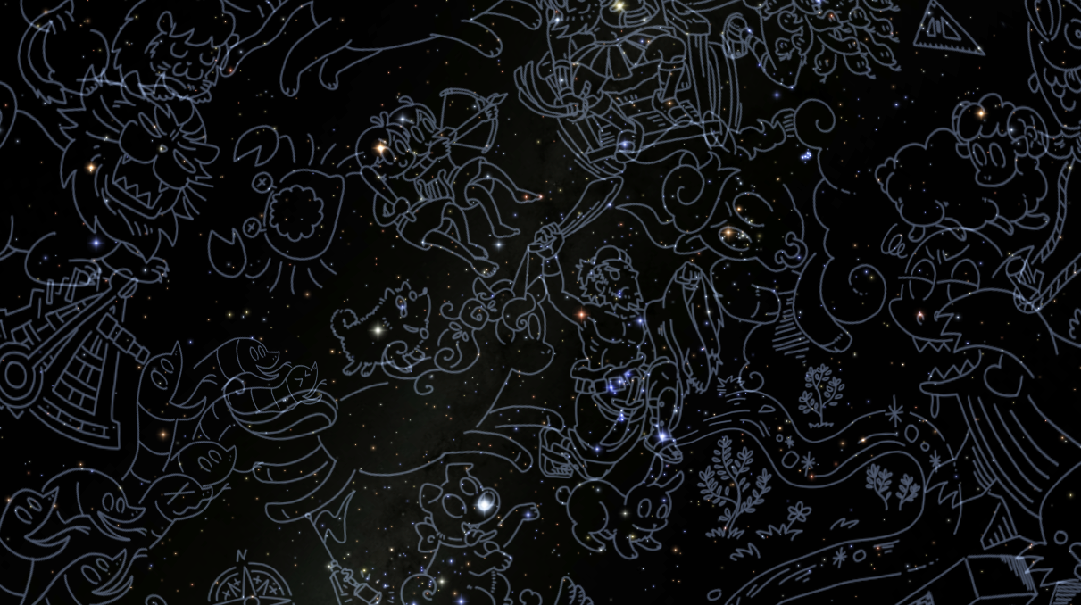 ユーモラスながらもわかりやすい八王子星座絵