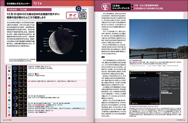 注目の天文現象／天文現象カレンダー／今月のシャッターチャンス