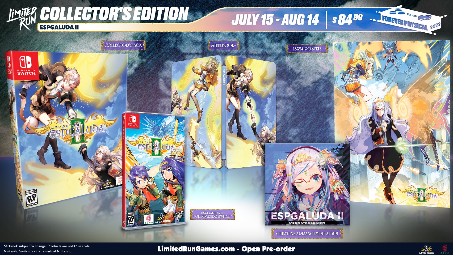 SW エスプガルーダ II 北米スチールブック版+アーケードレプリカ 新品未開封 Nintendo Switch™ 『エスプガルーダII』北米向けにパッケージ版