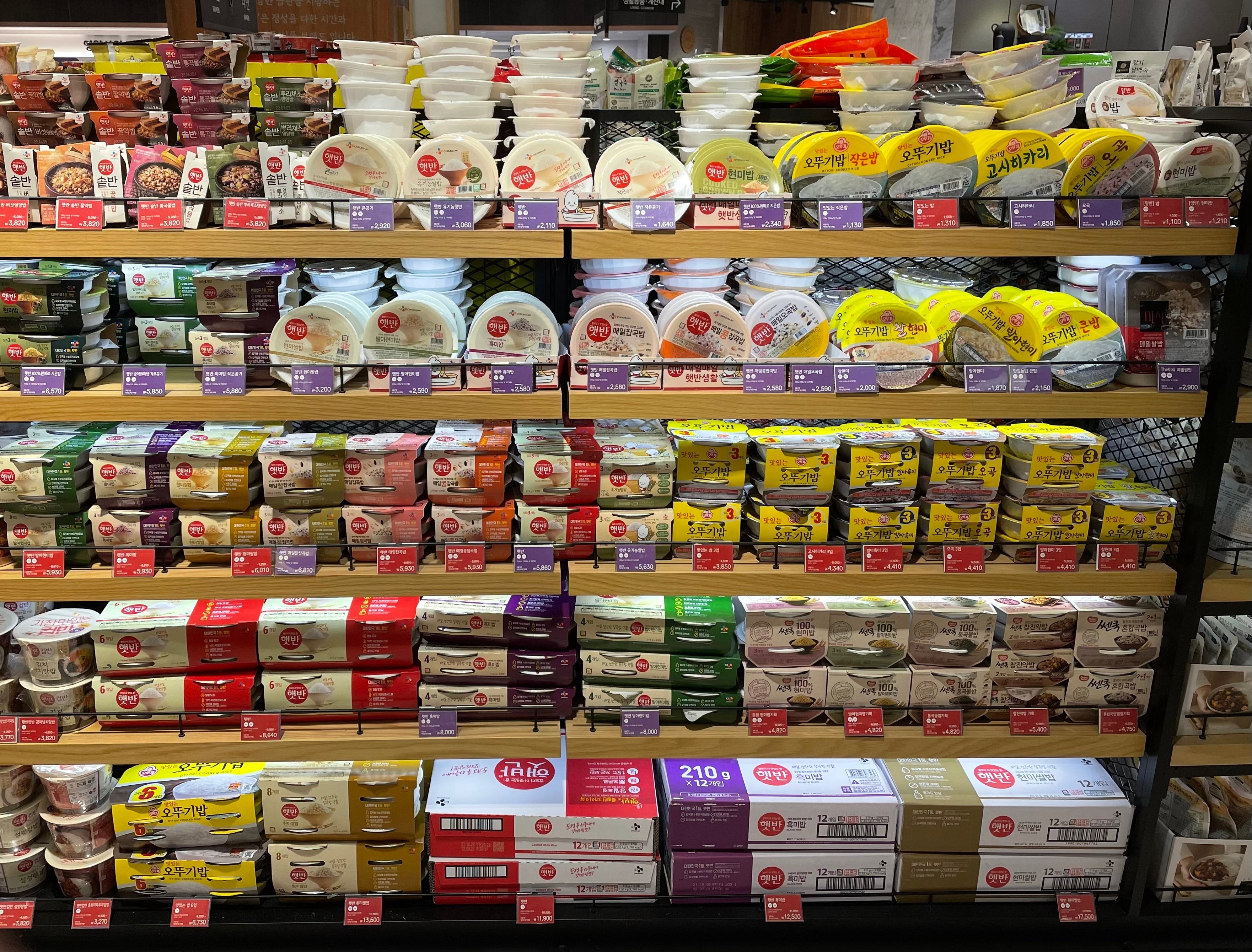 韓国国内店頭売場（食品）