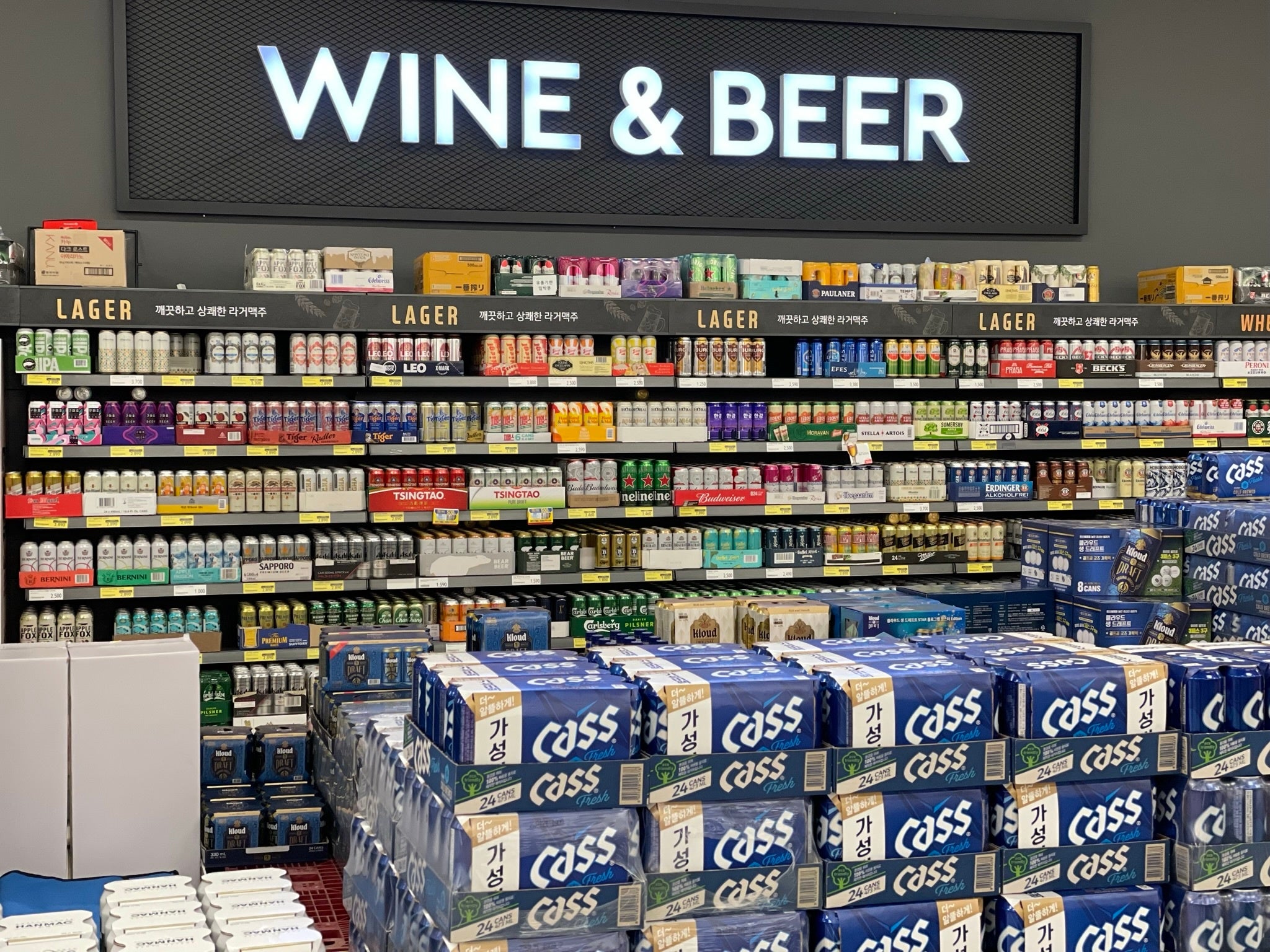 韓国国内店頭売場（飲料）