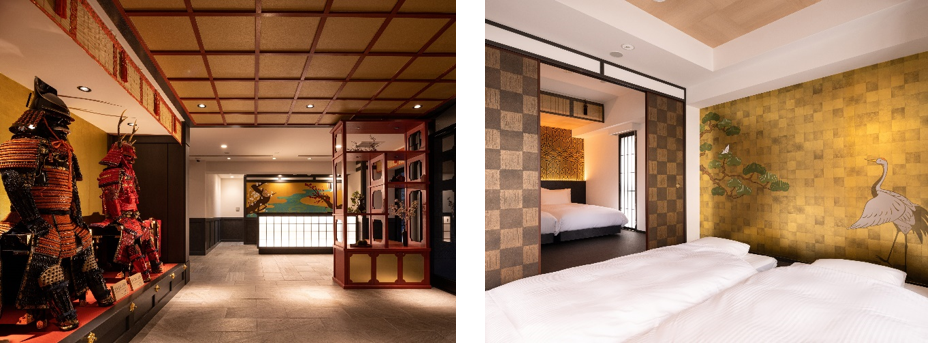 『MIMARU大阪 心斎橋NORTH』 1Fロビーフロア、コンセプトルーム「殿の間」