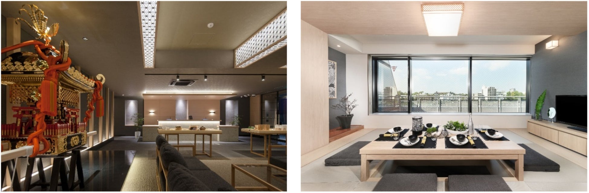 エントランスロビー、プレミアムジャパニーズアパートメント(定員6名)