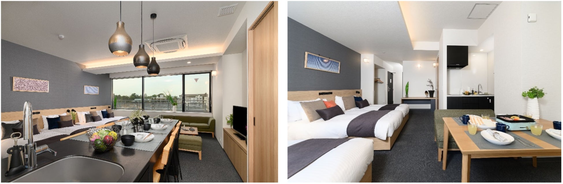 プレミアムファミリーアパートメント(定員6名)、アパートメント(定員4名)