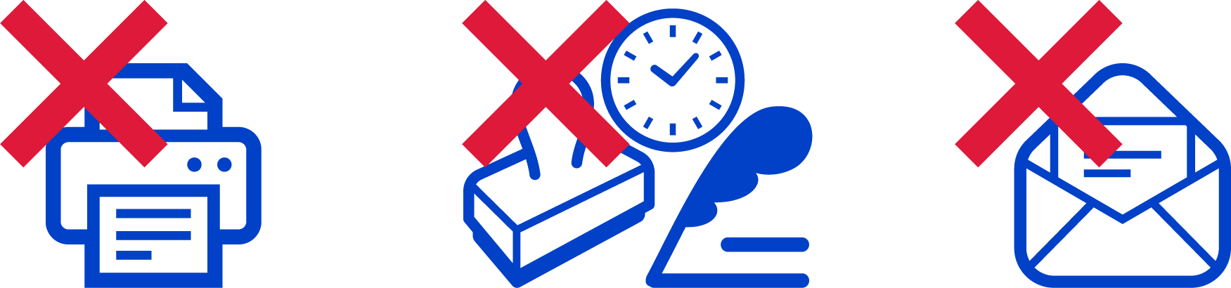 印刷やメールの送受信の手間暇・電子契約やタイムスタンプなどの費用がゼロに