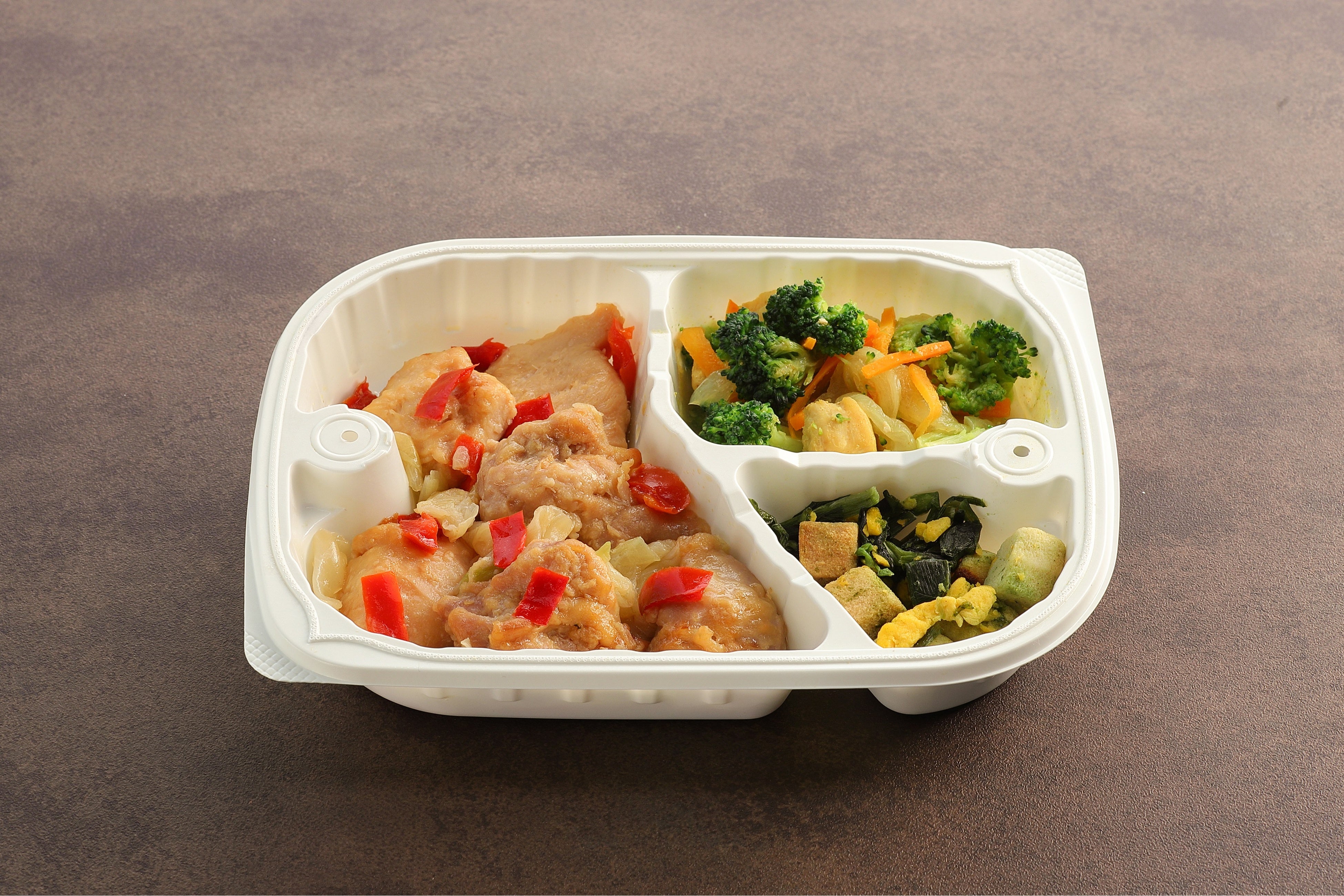 鶏ももむねの照り焼きセット