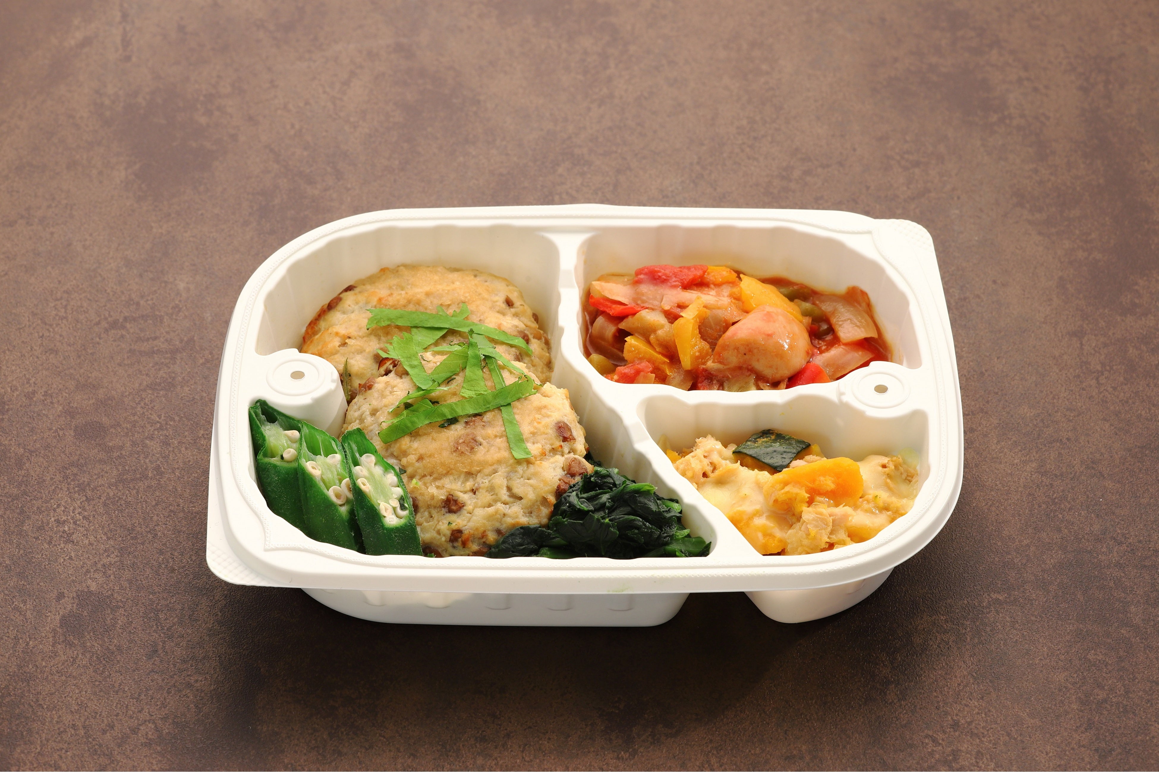 レンズ豆と高野豆腐のハンバーグセット