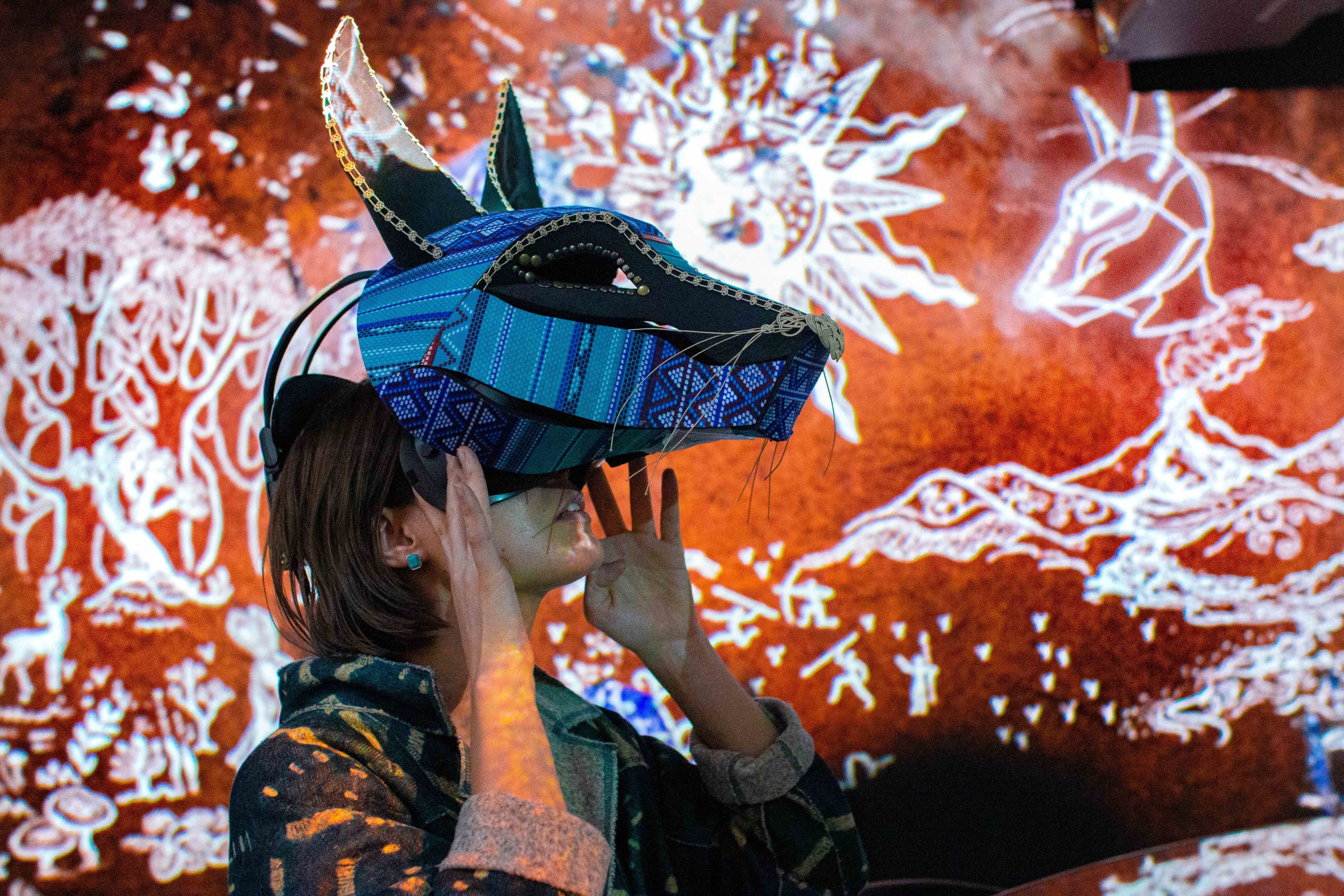 ディナーコース時のVR体験の様子