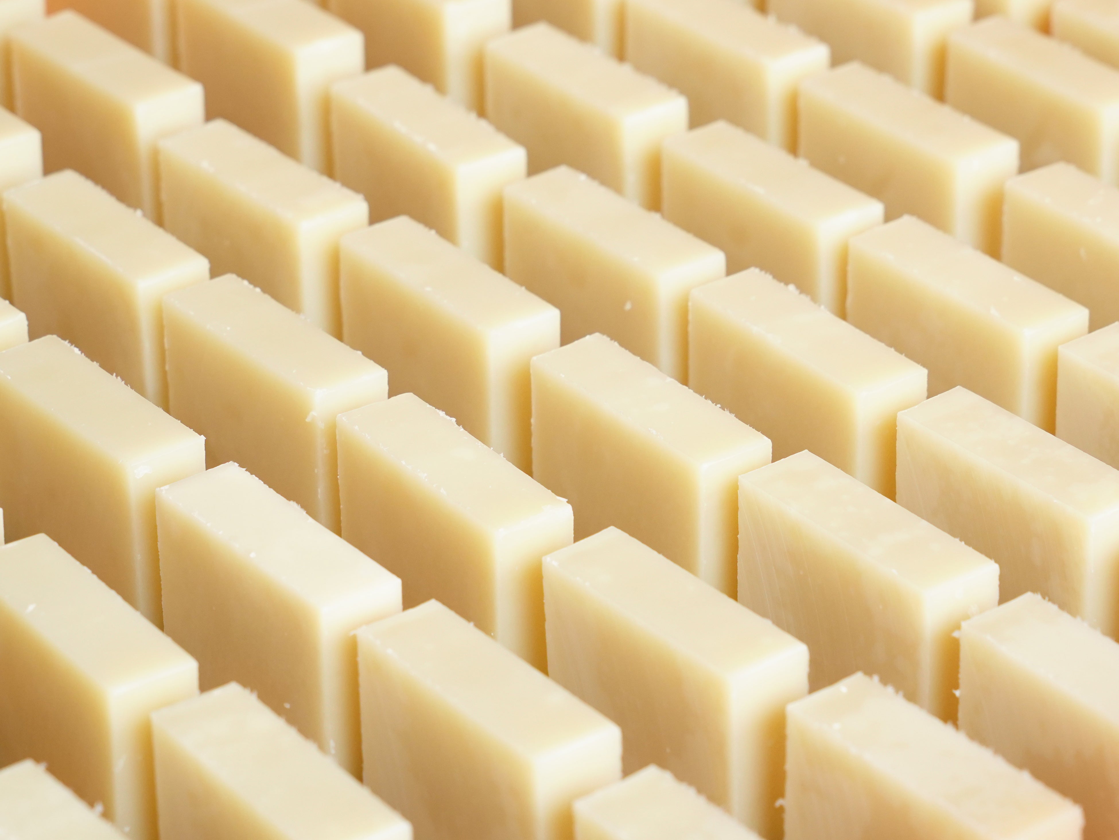 1か月ほど熟成させ、完成したせっけん（きりゅうアート工房）