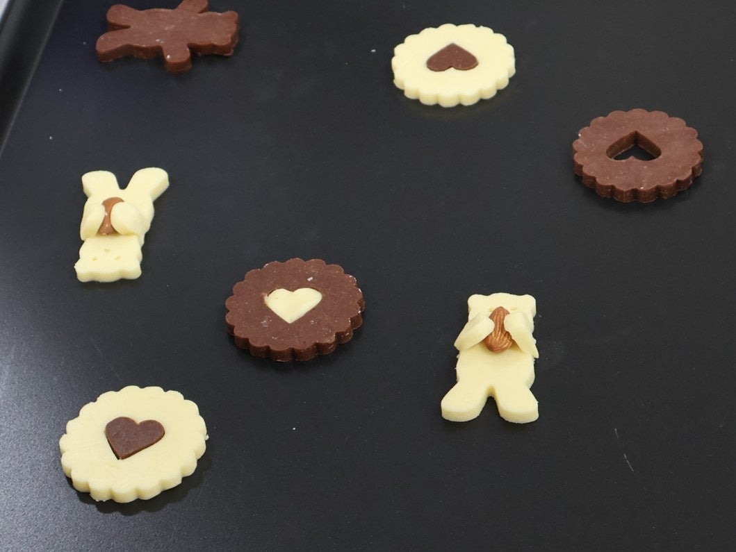 成型したクッキー