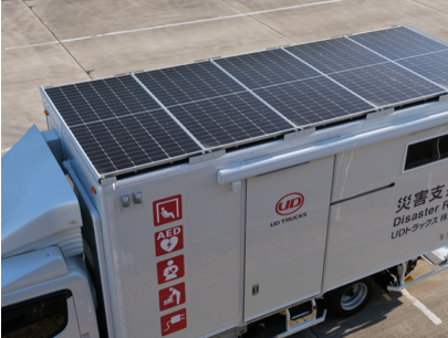 屋根全面のソーラーパネルで発電