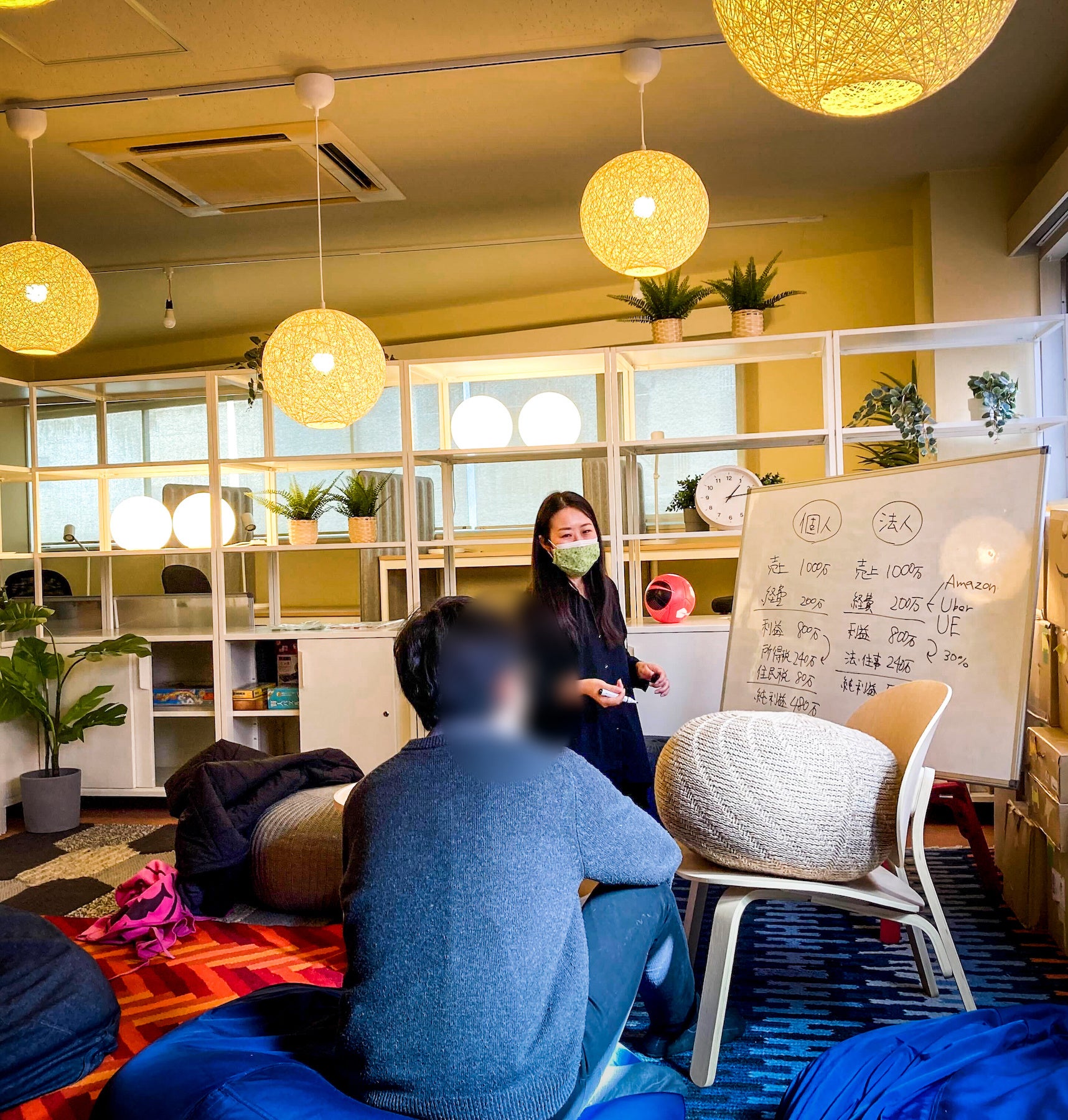 合同会社そらとひかりアカウンティング様より依頼を受けた記帳代行クエストをサンカクシャの施設内で実施する様子