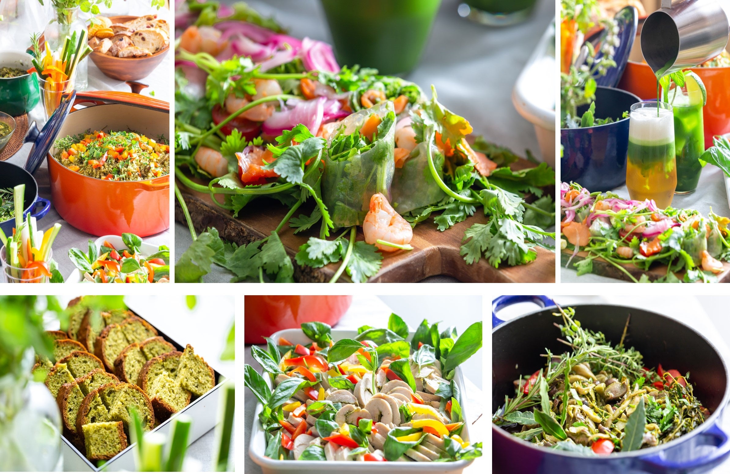 ＜ハーブと抹茶の新鮮なコラボレーションを楽しめる料理を堪能＞