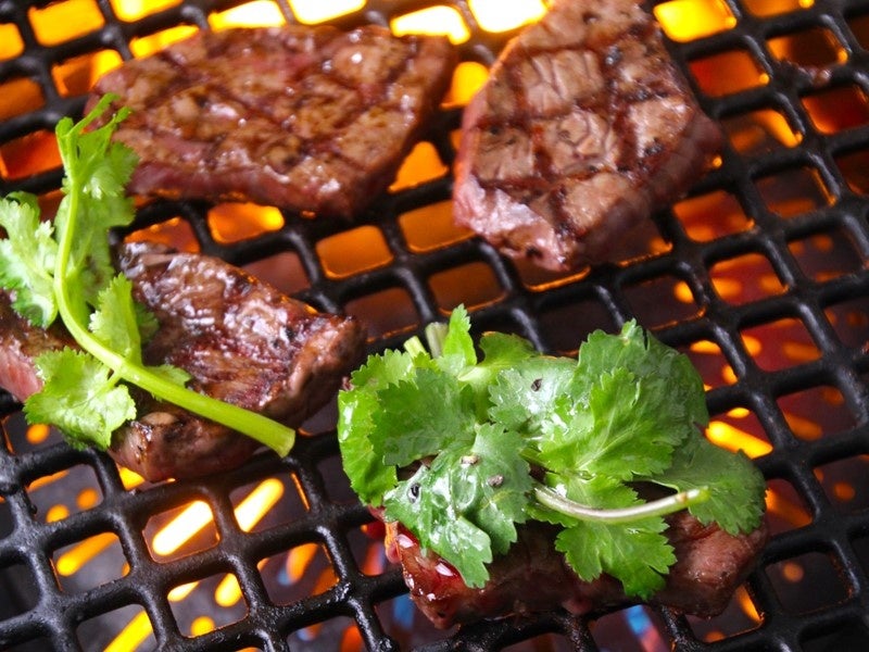 牛ハラミとパクチー盛り