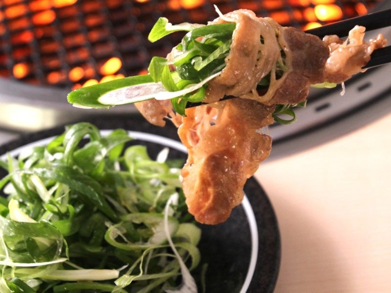 焼きしゃぶカルビと九条ねぎ盛り