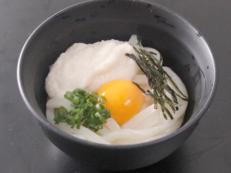 冷やし月見トロロうどん