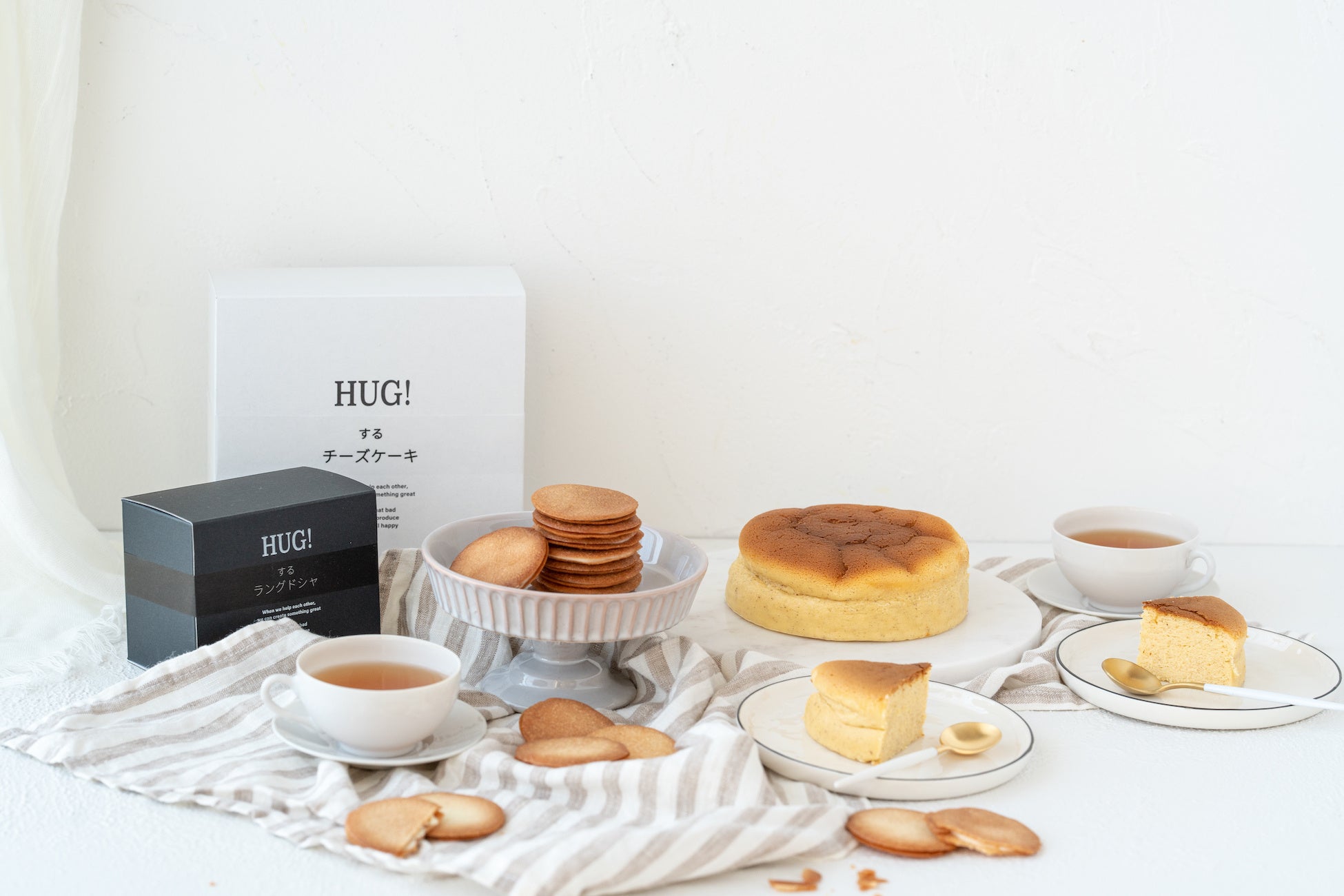 HUG！するチーズケーキ、HUG!するラングドシャもグルテンフリー