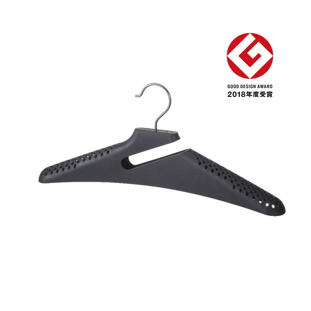 乾きやすくそのまま収納できる幅広ハンガー&nbsp; 3本組 グレー