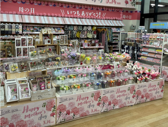 母の日の特設売場