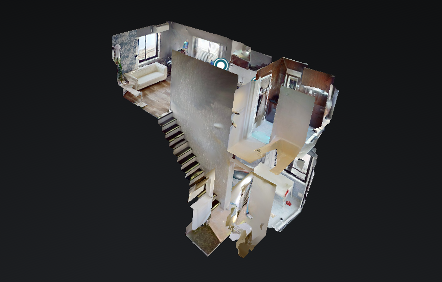 立体化したマルチフロアの建物