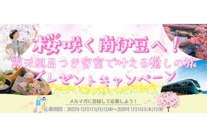 JR東日本びゅうツーリズム【南伊豆桜旅行】が当たるキャンペーン3組6名様