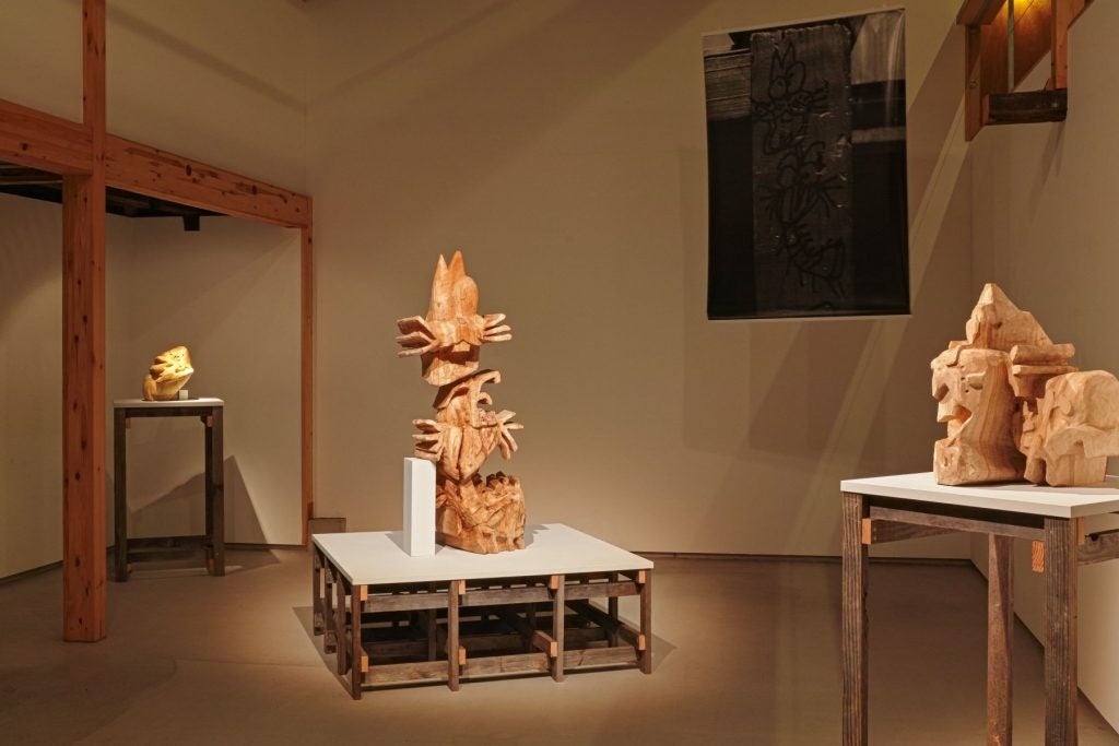 2021、個展「Imitation or mimic」展示風景　千鳥文化ホール 　撮影：大槻智央