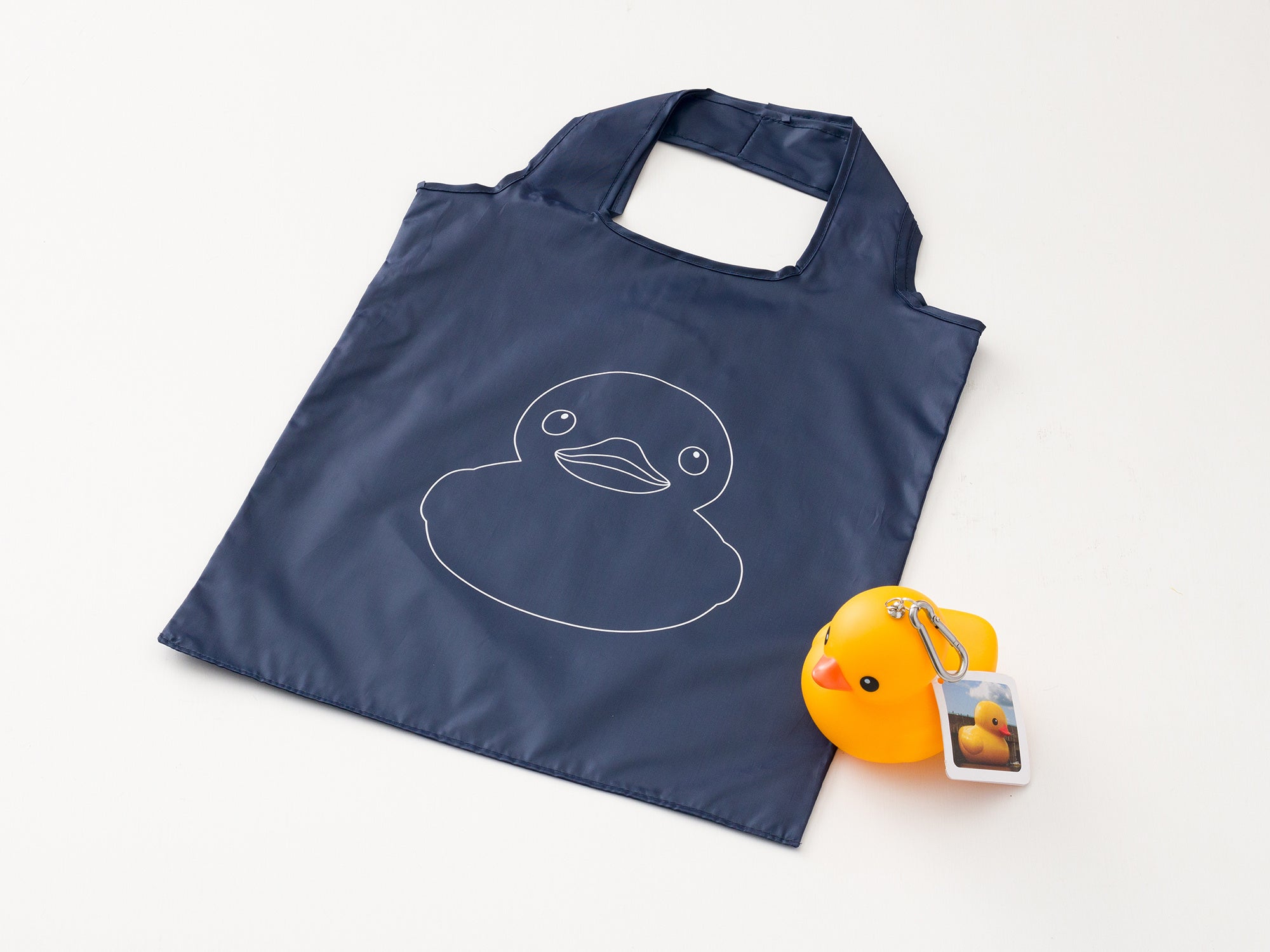 ラバー・ダックチャーム付きエコバッグ