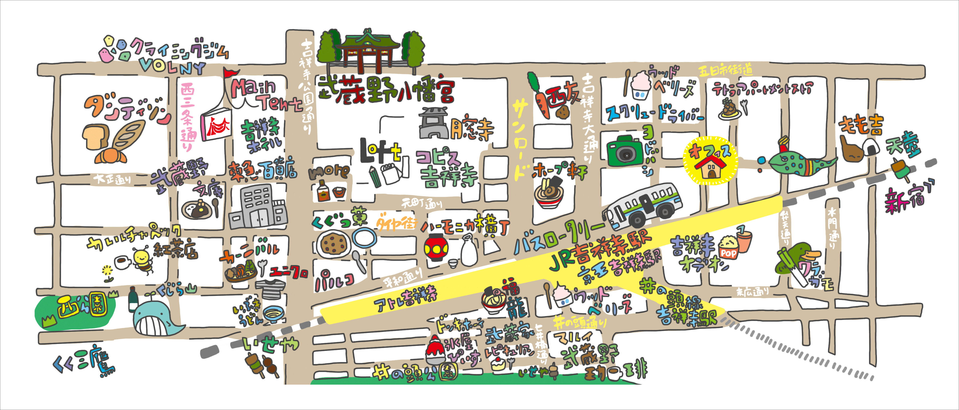 イッパイアッテナの場所　東京都武蔵野市吉祥寺本町1-26-1 JK吉祥寺ビルB1F-02