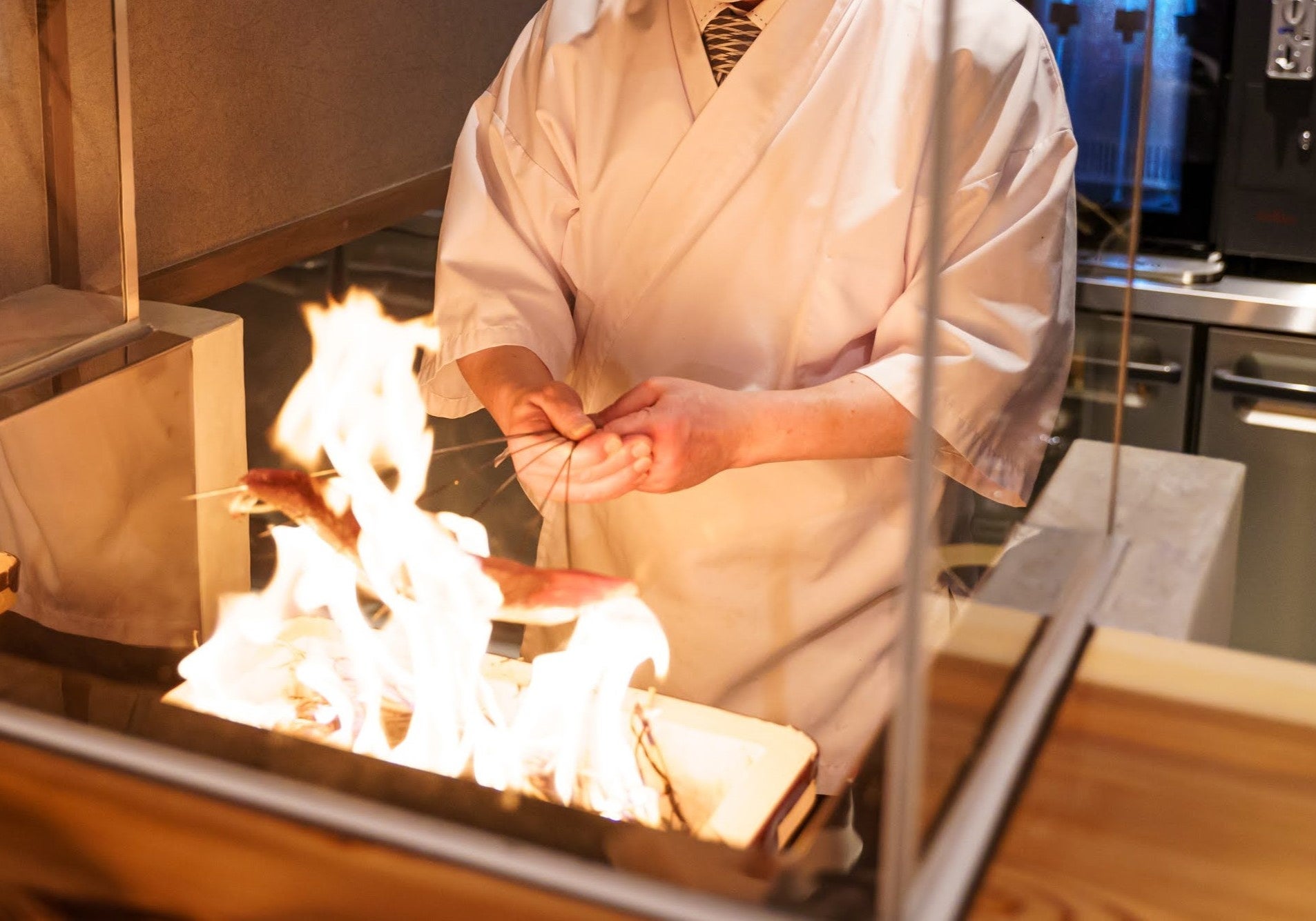 ライブキッチン（鰹の藁焼き）