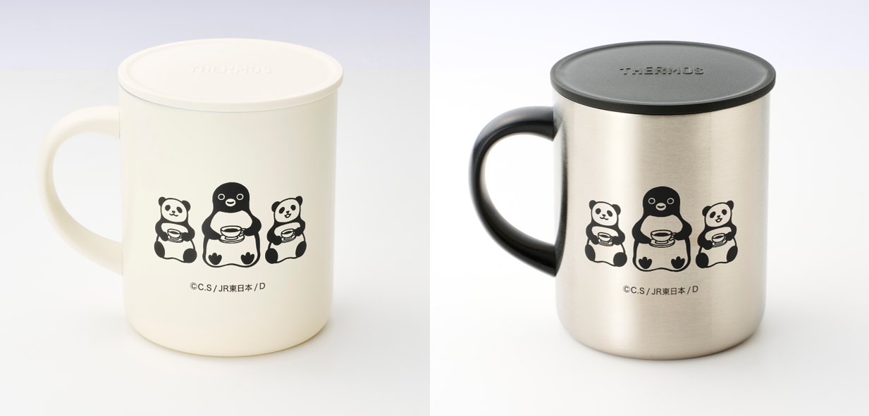真空断熱マグカップ(各3,200円) ミルクホワイトとステンレスの2色展開