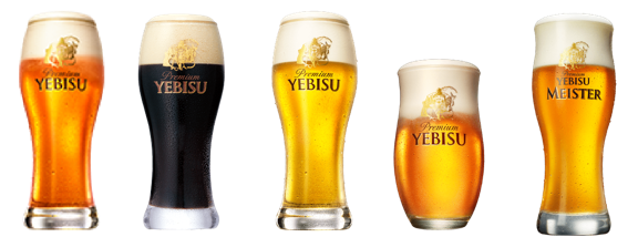 「ヱビスビール」をはじめ「琥珀ヱビス プレミアムアンバー」ほか数種のヱビスブランド商品をご用意。600円～