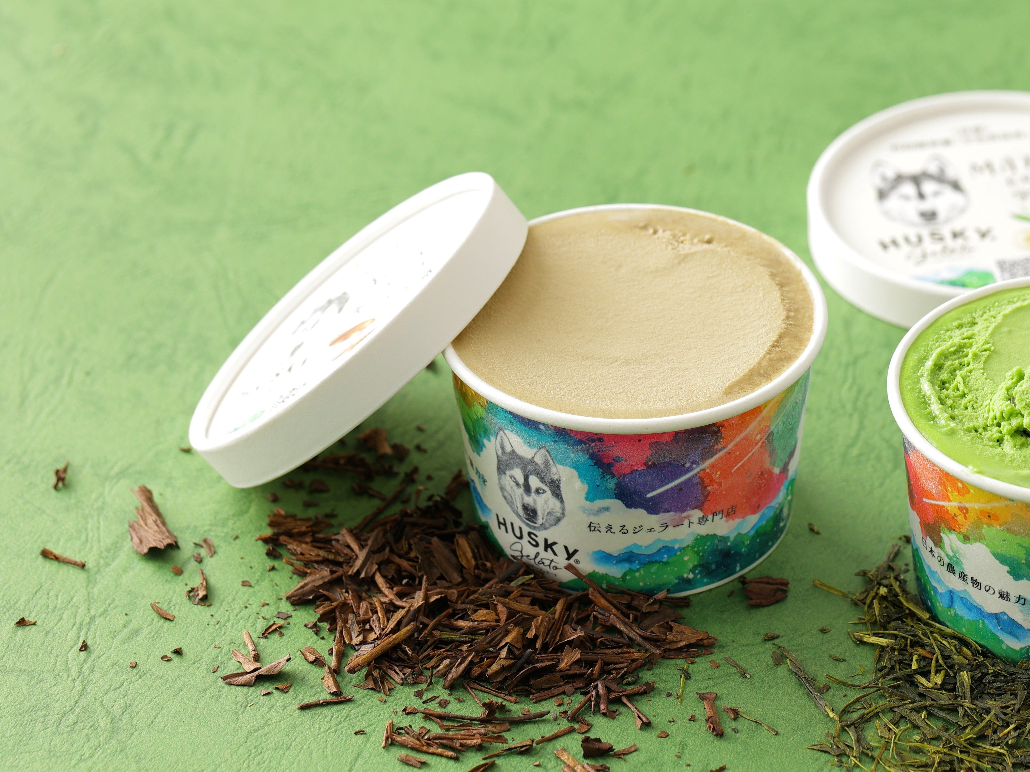 狭山ほうじ茶ジェラート  1個 486円／ハスキージェラート（エキュート大宮）