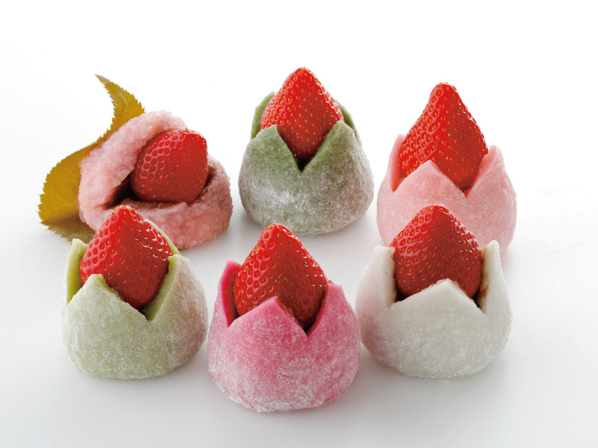 いちご大福&nbsp; 1個 300円／ぽたぽたいちご（イベント）（上野）