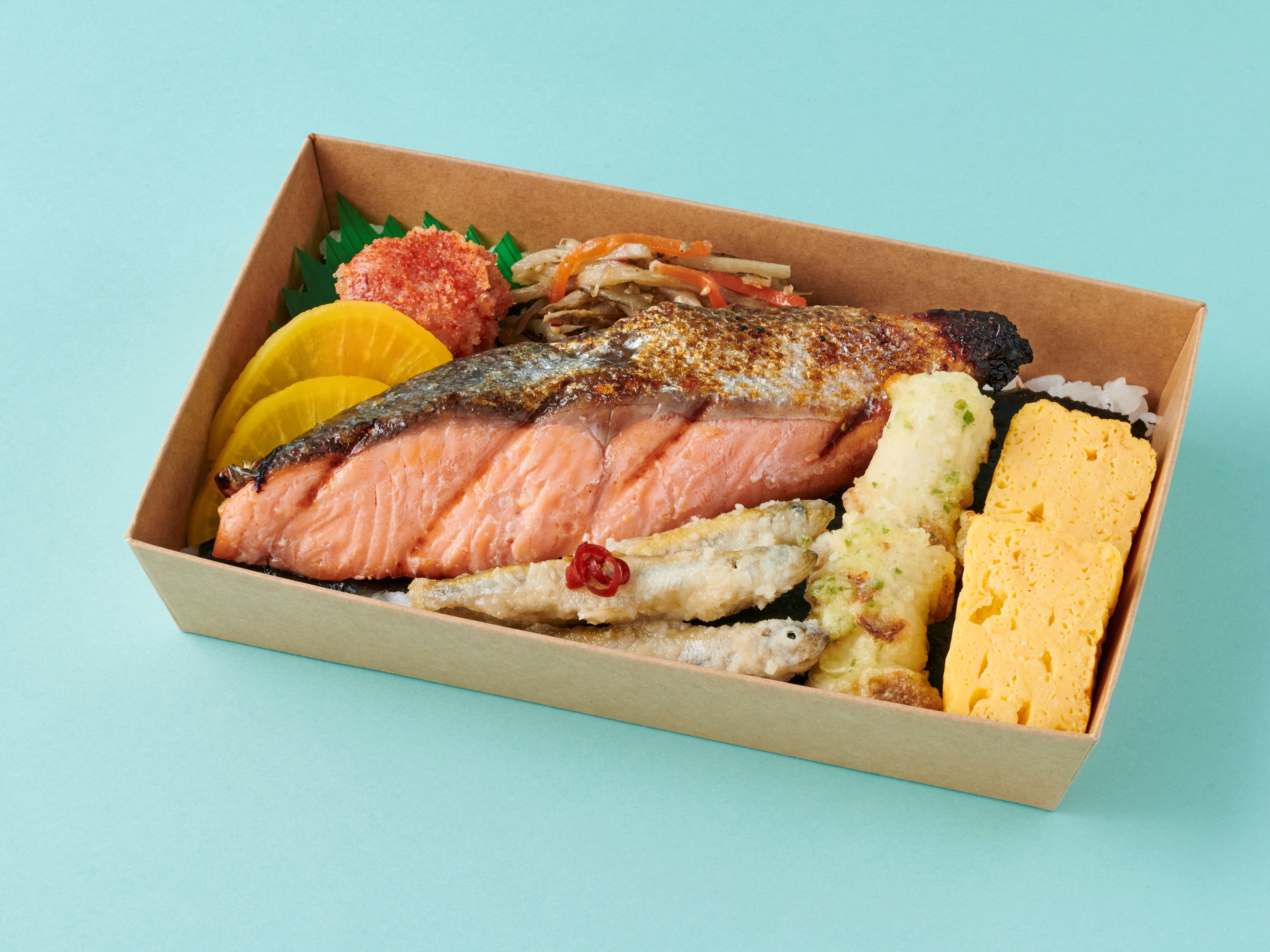 エキュートエディション新橋限定  【A】銀ざけ西京海苔弁当  1折 1,280円（テイクアウト）／サカナバッカ