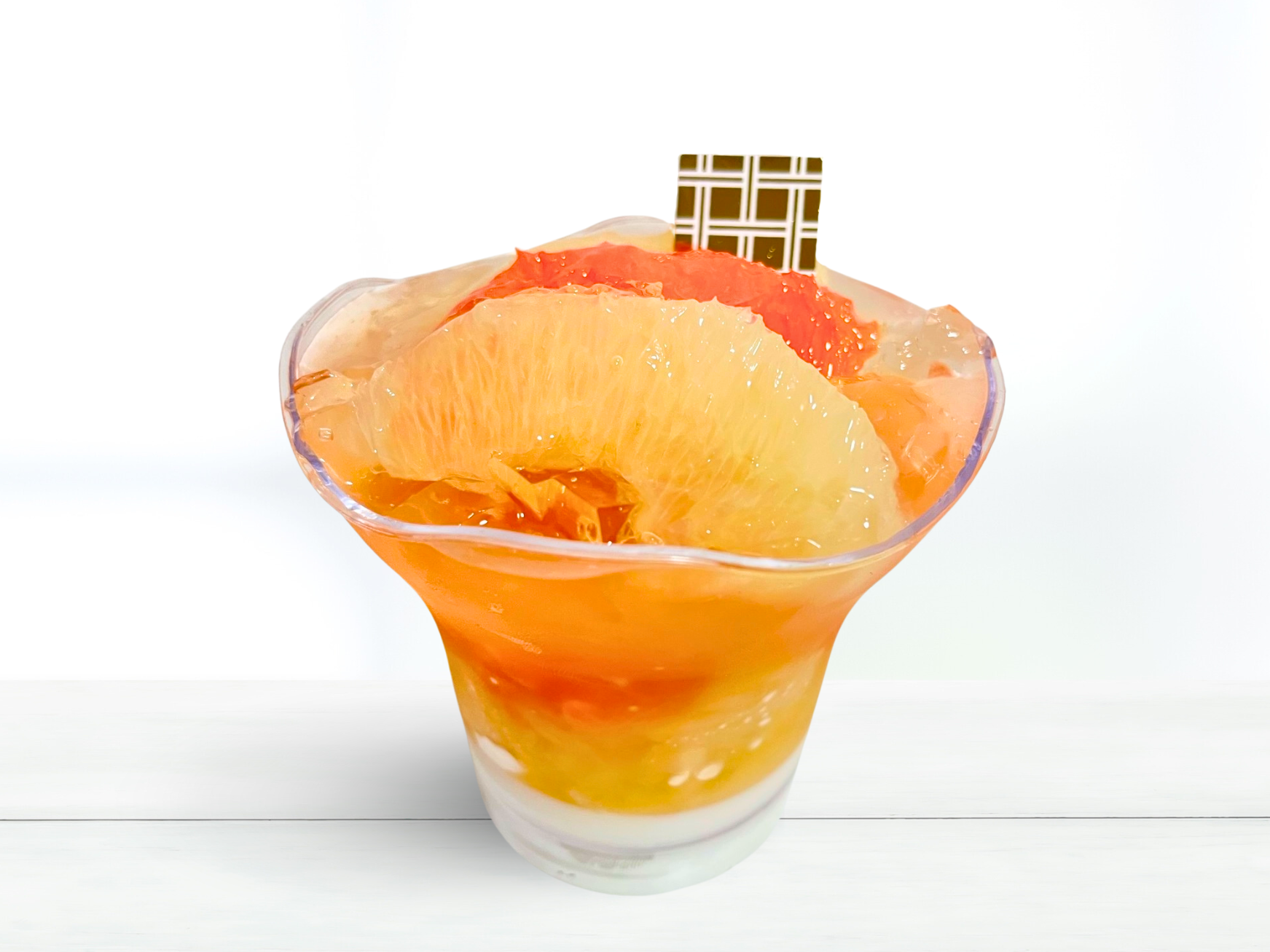 ごろっと果実のグレープフルーツゼリー  1個　583円／マイスターシュトュック ユーハイム （エキュート品川）