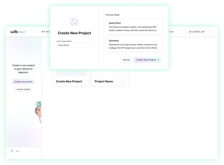 数分でミントサイトの作成が可能