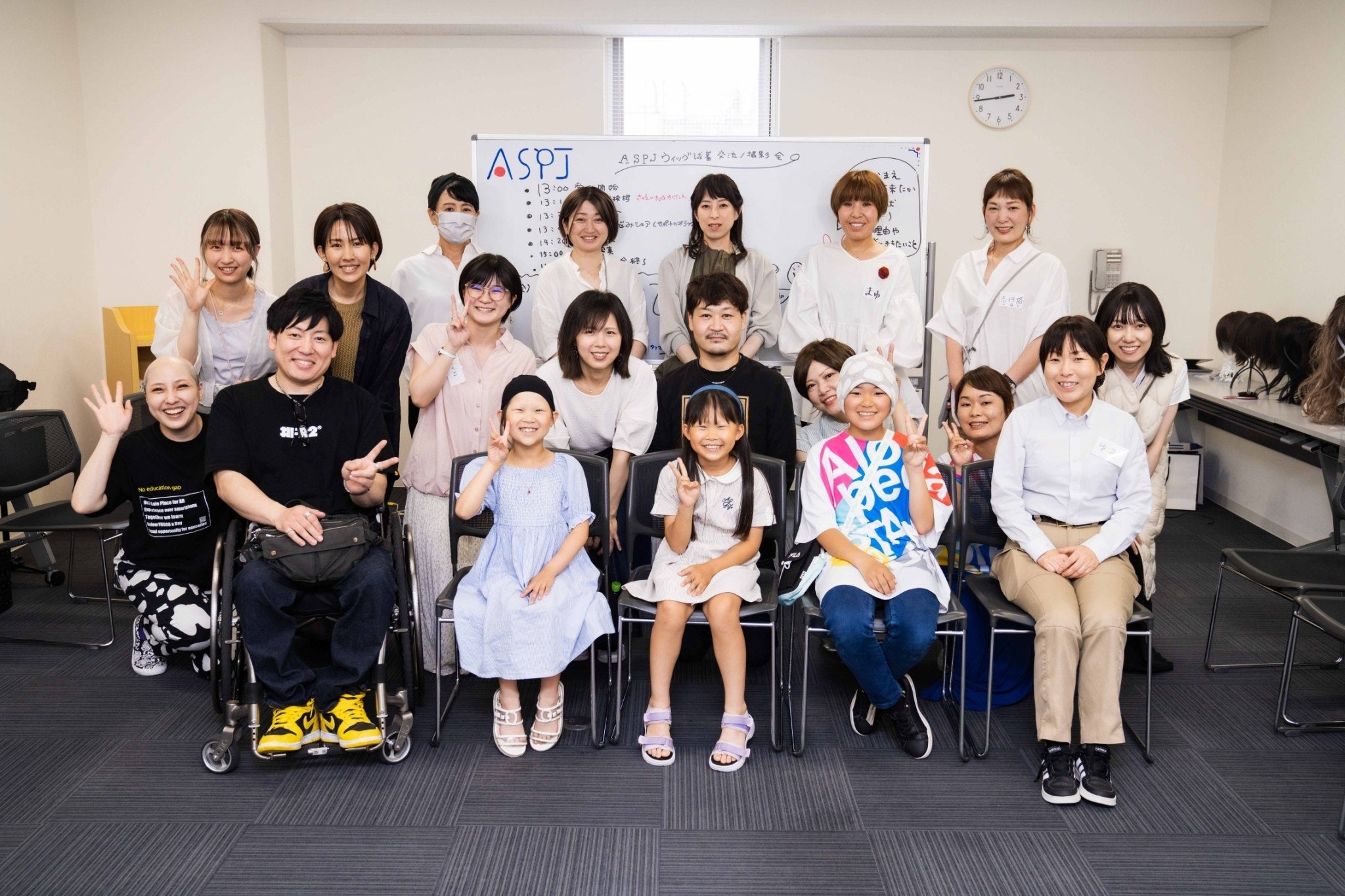 大分県初開催には小学生から中学生のヘアロスの子ども達があつまりました。