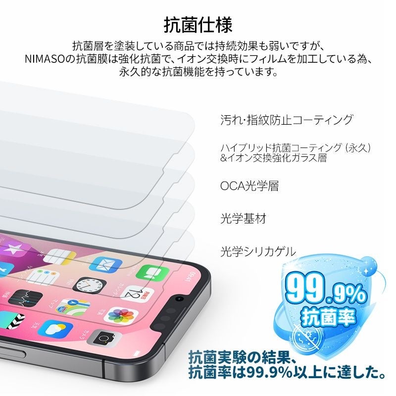 機能性ガラス・ナノガラスの最新技術 Amazon | ZENIX DESIGN TECH iPhone15 Pro 用 ガラスフィルム