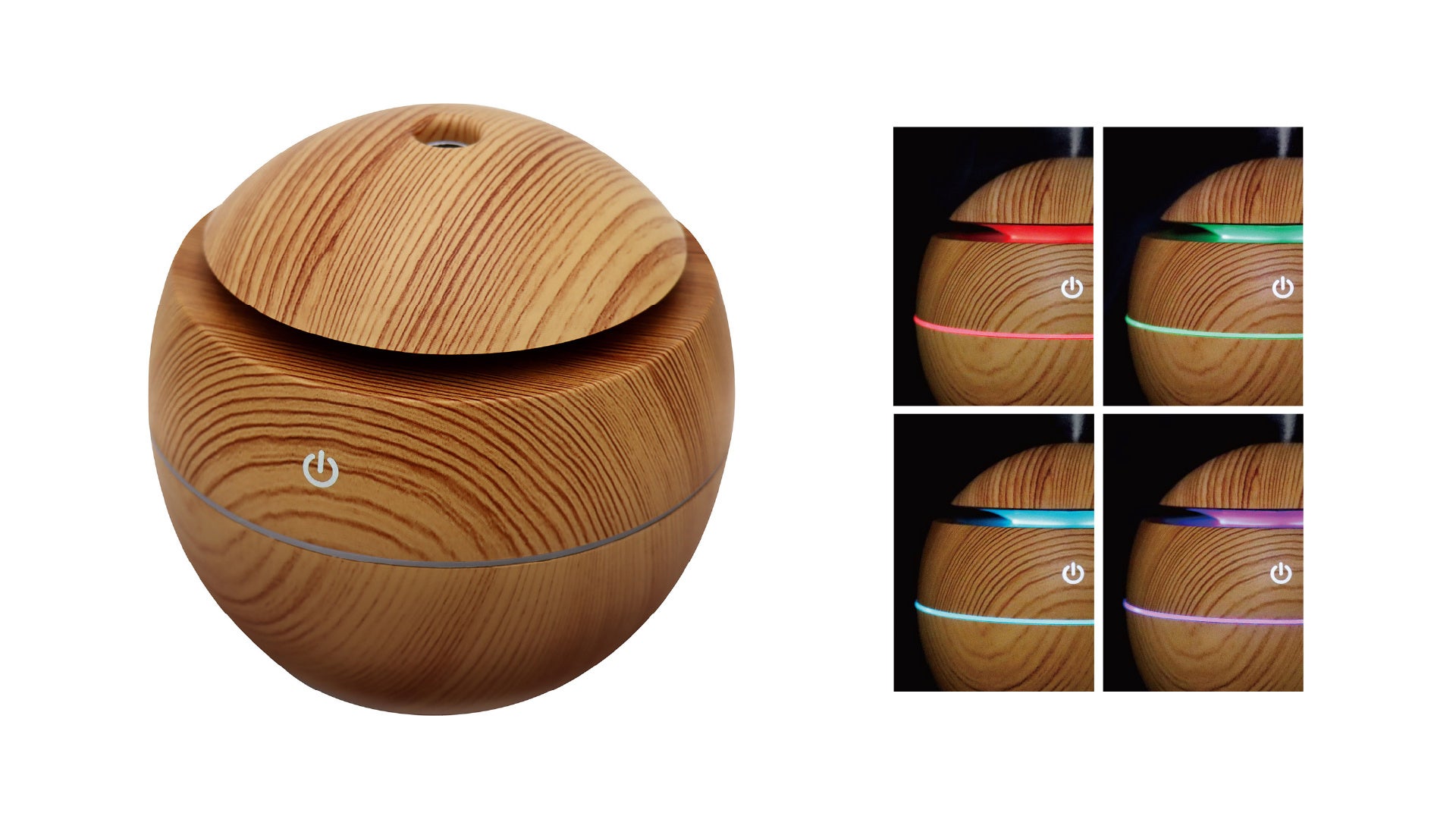 加湿器】 卓上 USB加湿器 クラウン LED グラデーション点灯 丸い 球体