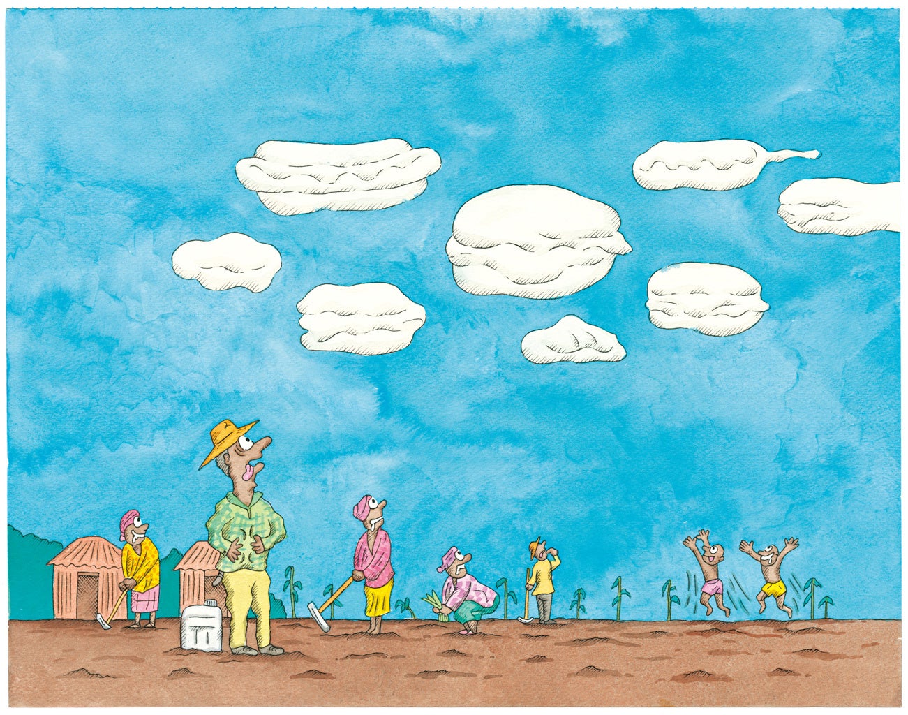 もしも雲が食べられたら。飢餓問題を表現